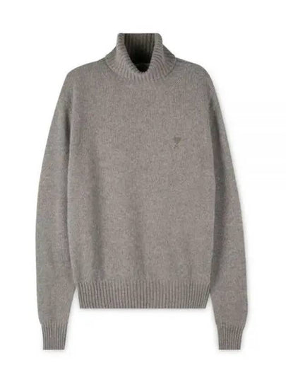 Heart Logo Turtleneck Grey - AMI - BALAAN 2