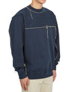 Le Fio Embroidered Logo Sweatshirt Navy - JACQUEMUS - BALAAN 4