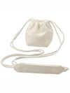 Dumpling Drawstring Calf Leather Mini Bag White - JIL SANDER - BALAAN 3