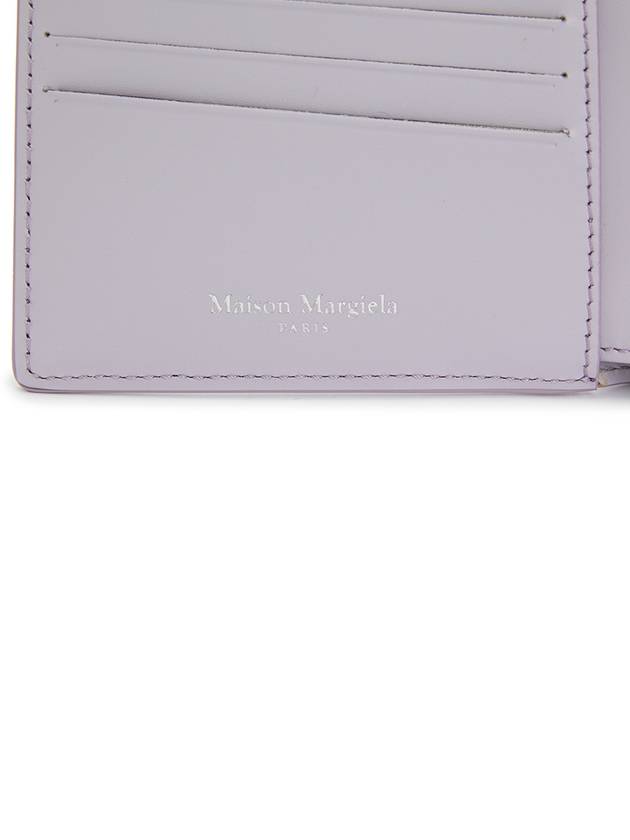 Stitched Bifold Leather Half Wallet Light Purple - MAISON MARGIELA - BALAAN 8