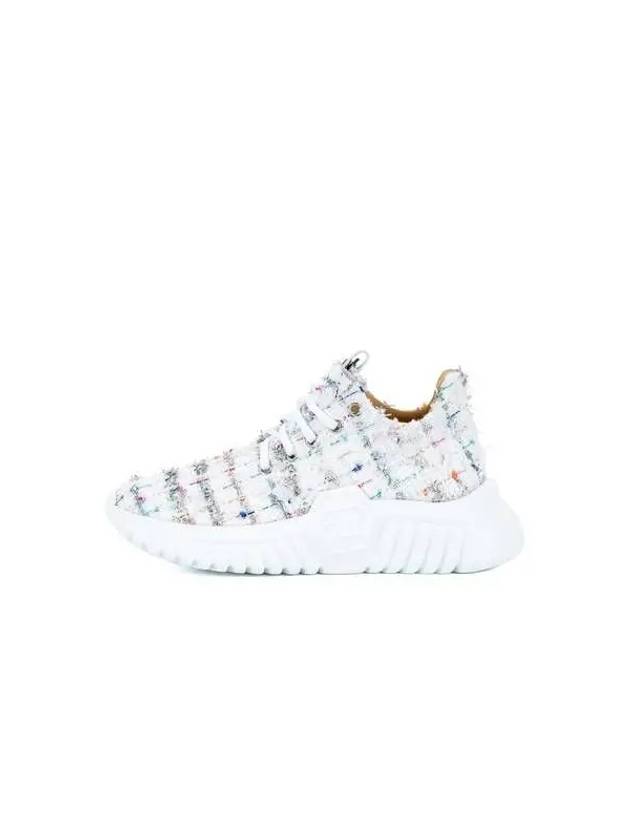 Women's color combination tweed runner sneakers white 271521 - PHILIPP PLEIN - BALAAN 1