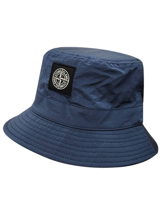 Econyl Regenerated Nylon Bucket Hat Avio Blue - STONE ISLAND - BALAAN 2