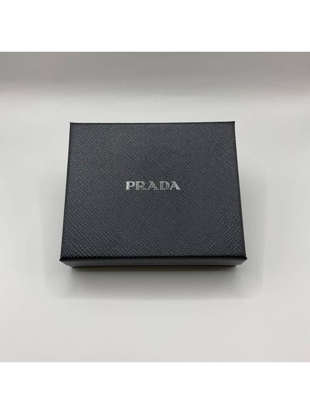 Triangle Logo Saffiano Card Wallet Black - PRADA - BALAAN 6