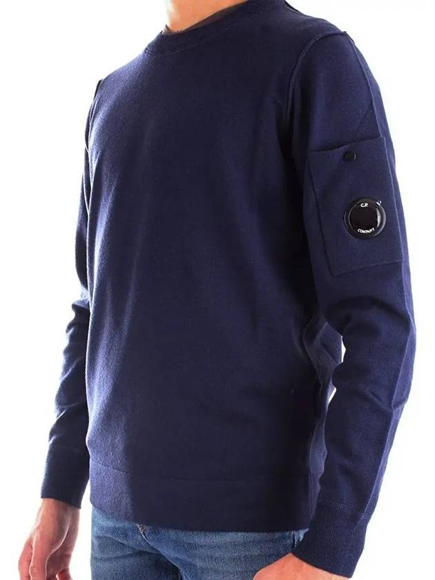 Men's Lens Wappen Wool Knit Top Navy - CP COMPANY - BALAAN 5