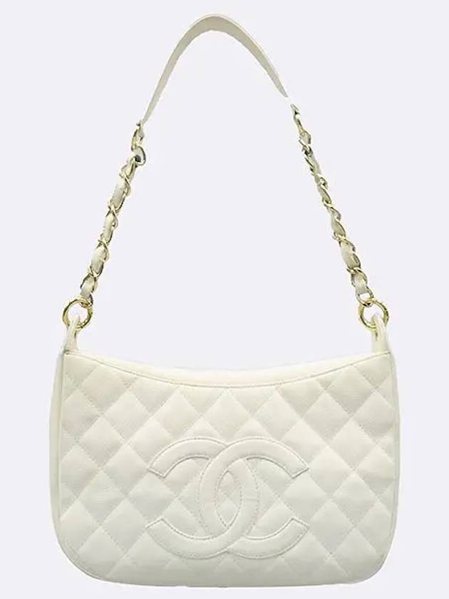 A20993 Ivory White Color Timeless Caviar Hobo Bag - CHANEL - BALAAN 1