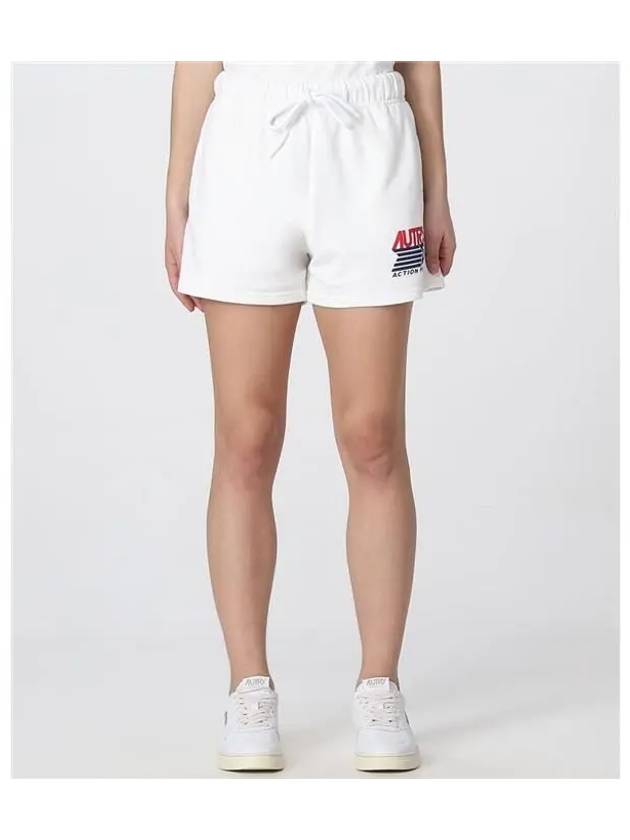 Women's Iconic Logo Action Shorts White - AUTRY - BALAAN.