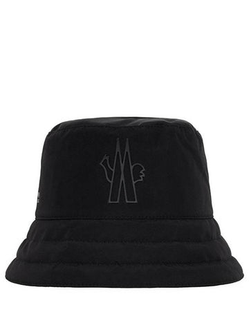 Black Logo Grenoble Bucket Hat 3B00005 596Y4 999 - MONCLER - BALAAN 1