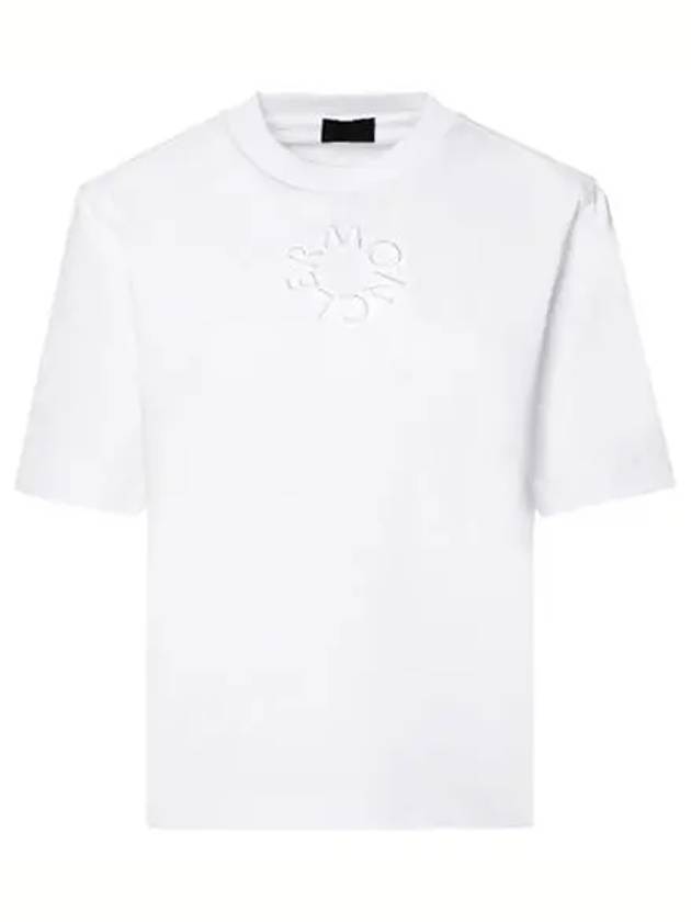 Embossed Logo Short Sleeve T-Shirt White - MONCLER - BALAAN 2