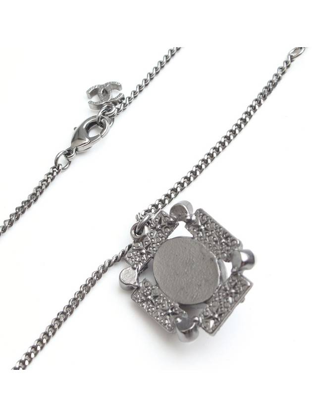 Black Oval 925 Silver Necklace - CHANEL - BALAAN 4