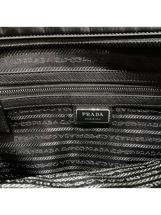 Re-Nylon Saffiano Leather Tote Bag Black - PRADA - BALAAN 9