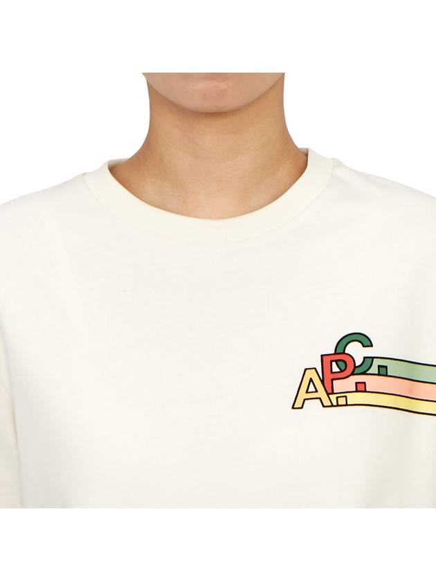 Embroidery Logo Short Sleeve T-Shirt White - A.P.C. - BALAAN 8