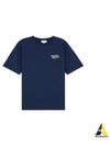 Handwriting Comfort Short Sleeve T-Shirt Ink Blue - MAISON KITSUNE - BALAAN 2