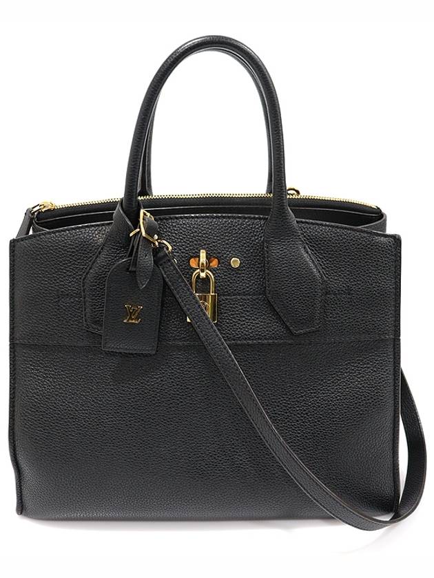 M53015 Black Grain Calfskin City Steamer MM 2WAY - LOUIS VUITTON - BALAAN 1