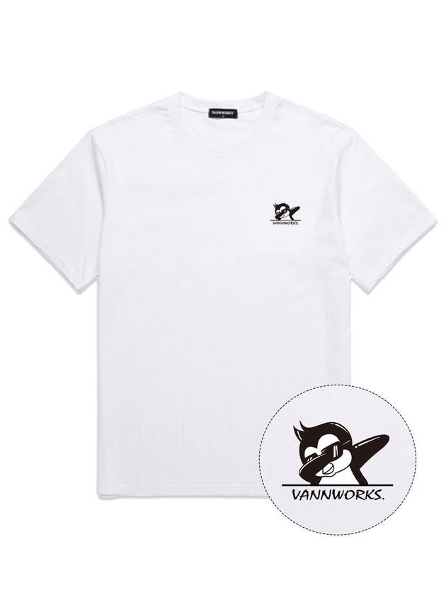 Penguin Overfit Cotton Short Sleeve T-Shirt - VANN WORKS - BALAAN 2