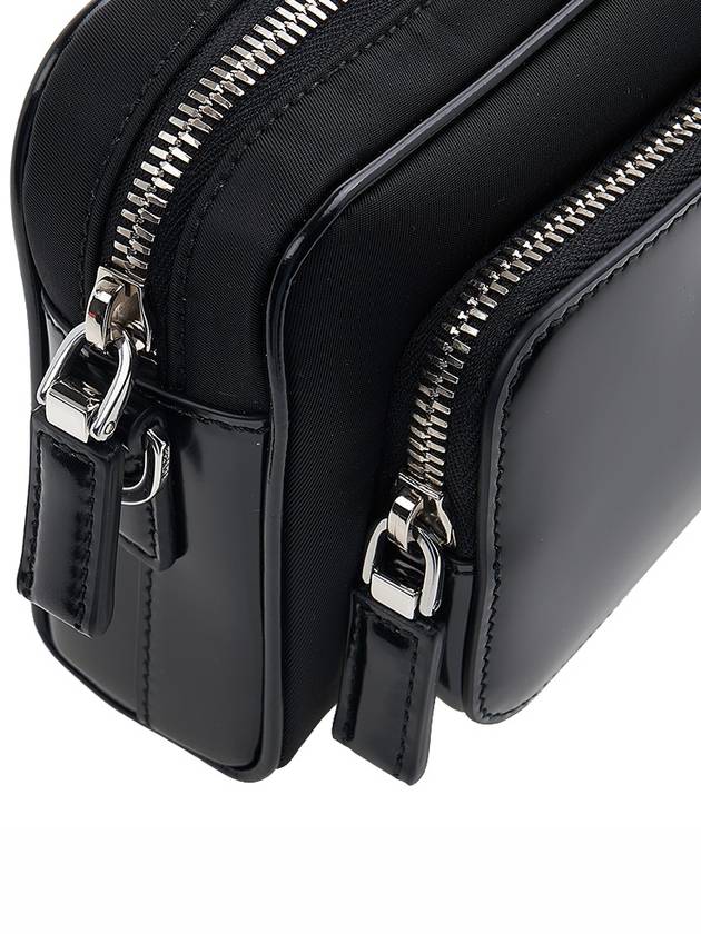 Re-Nylon Brushed Leather Shoulder Bag Black - PRADA - BALAAN 9