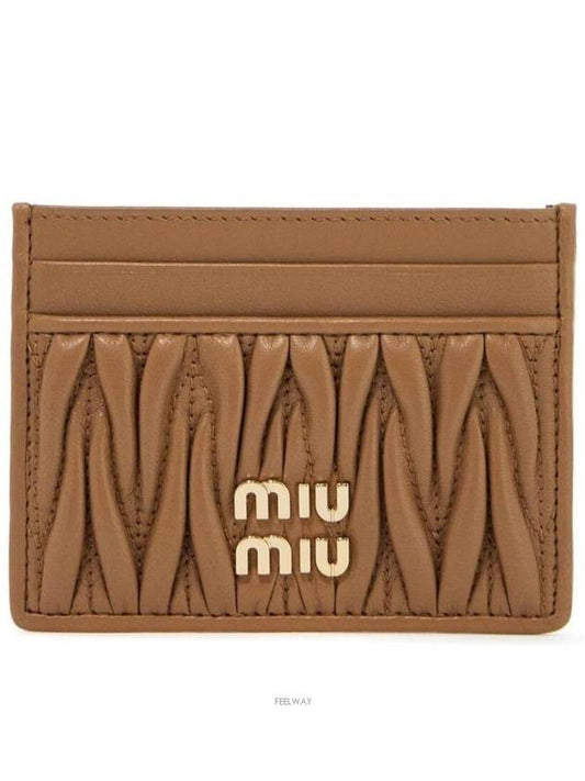 Materasse Nappa Leather Card Wallet Caramel - MIU MIU - BALAAN 2