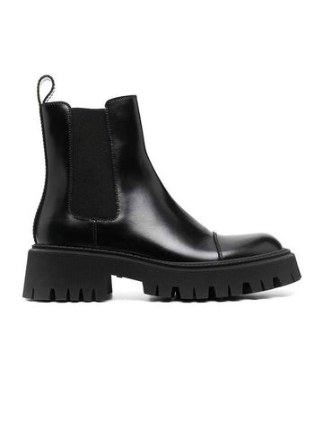 Men's Tractor Leather Platform Chelsea Boots Black - BALENCIAGA - BALAAN 1