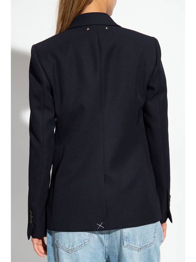 Golden Goose Blazer With Notch Lapels, Women's, Navy Blue - GOLDEN GOOSE - BALAAN 4