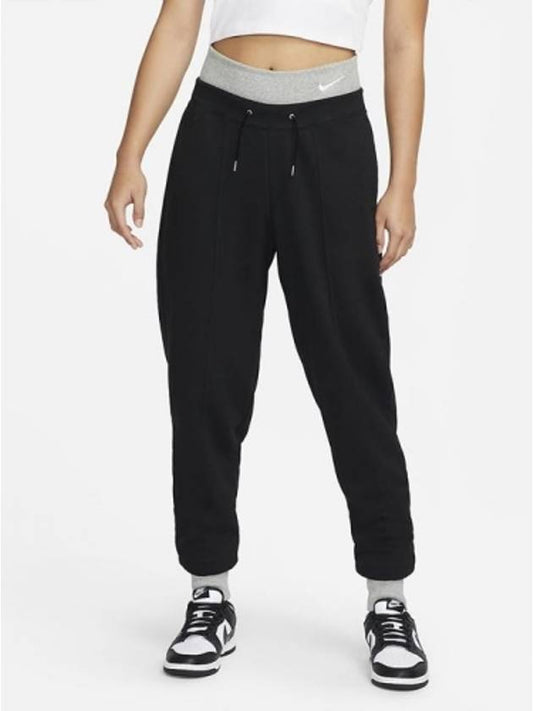 Sportswear Icon Clash Easy Fleece Track Pants Black Gray - NIKE - BALAAN.