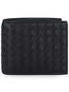 Intrecciato Weaving Half Wallet Dark Navy - BOTTEGA VENETA - BALAAN 2