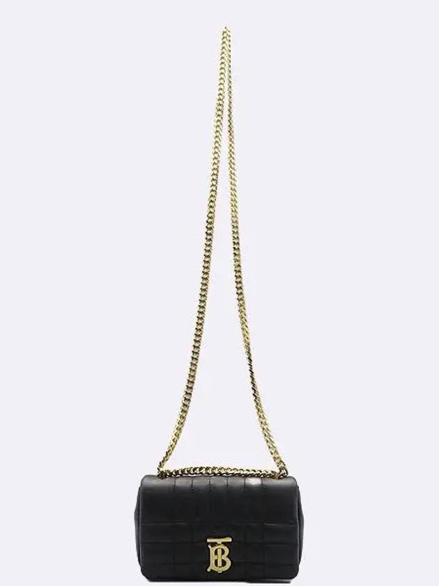 80594921 Black leather quilted TB Lola mini chain cross bag - BURBERRY - BALAAN 4