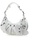 Le Cagole Small Leather Shoulder Bag White - BALENCIAGA - BALAAN 3