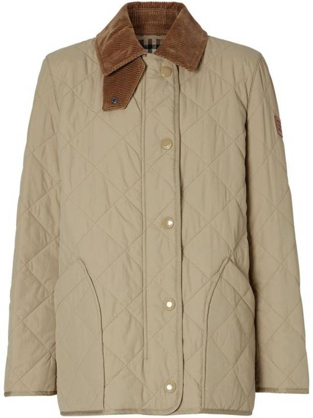 Diamond Quilted Thermoregulated Barn Jacket Honey - BURBERRY - BALAAN 2