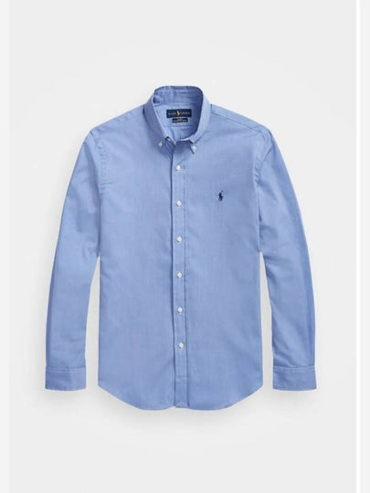 Embroidered Logo Long Sleeves Shirt Blue - POLO RALPH LAUREN - BALAAN 2