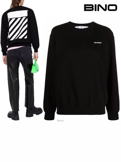 Back Diagonal Sweatshirt Black - OFF WHITE - BALAAN 2