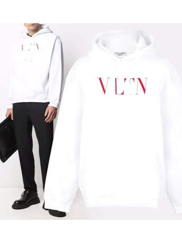 Logo Print Hoodie White - VALENTINO - BALAAN 2