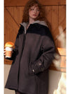 Cozy Back Point Half Wool Single Coat Dark Navy - LAMARO - BALAAN 2