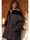 Cozy back point halfwool coat Dark Navy HCDN01 - LAMARO - BALAAN 1