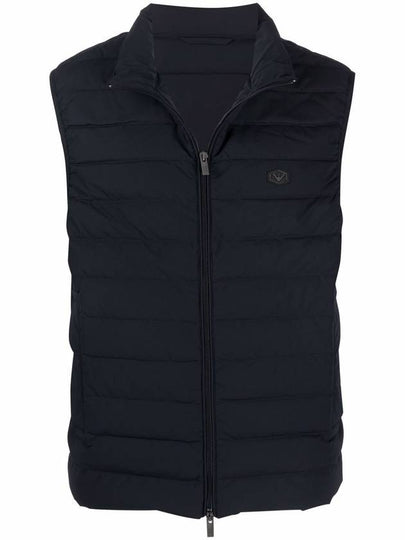 Men's Logo Padded Vest Navy - EMPORIO ARMANI - BALAAN 2