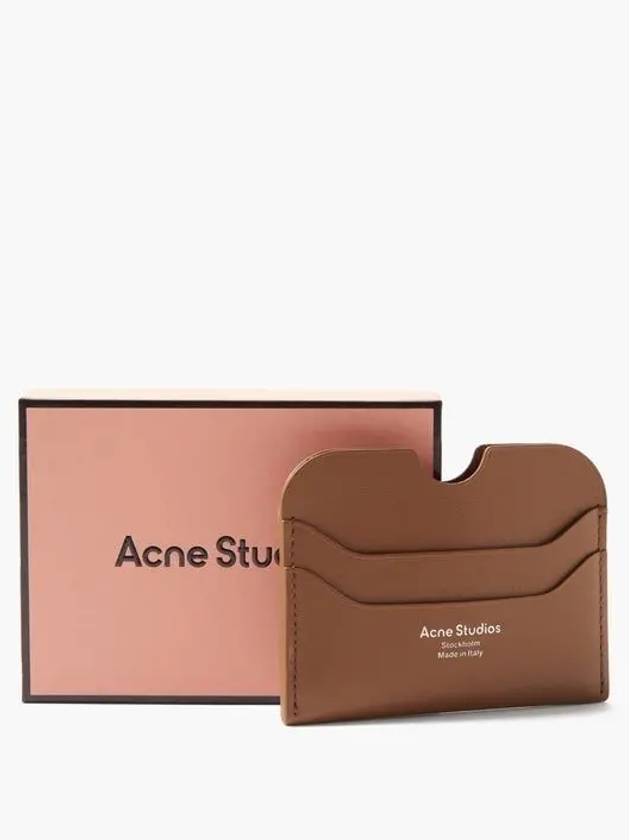 Foil Logo Slip Section Leather Card Holder Brown CG0193 - ACNE STUDIOS - BALAAN 5