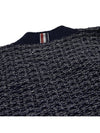 Mohair Tweed 4-Bar Classic V-neck Cardigan Navy - THOM BROWNE - BALAAN 11