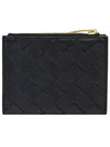 Intrecciato Zipper Small Half Wallet Black - BOTTEGA VENETA - BALAAN 11