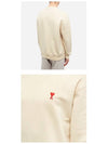 Small Heart Logo Organic Cotton Sweatshirt Vanilla - AMI - BALAAN 6