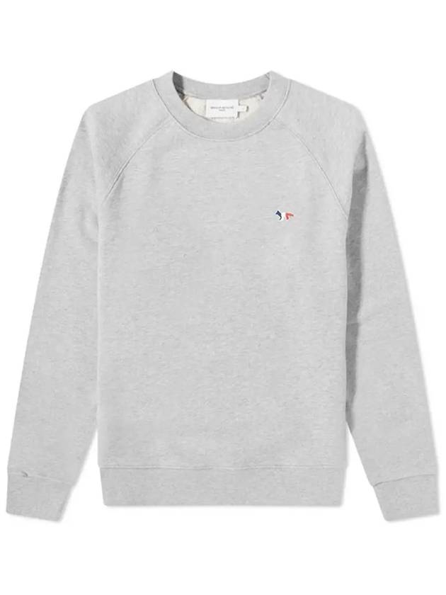 Tricolor Fox Patch Sweatshirt Gray Melange - MAISON KITSUNE - BALAAN 2