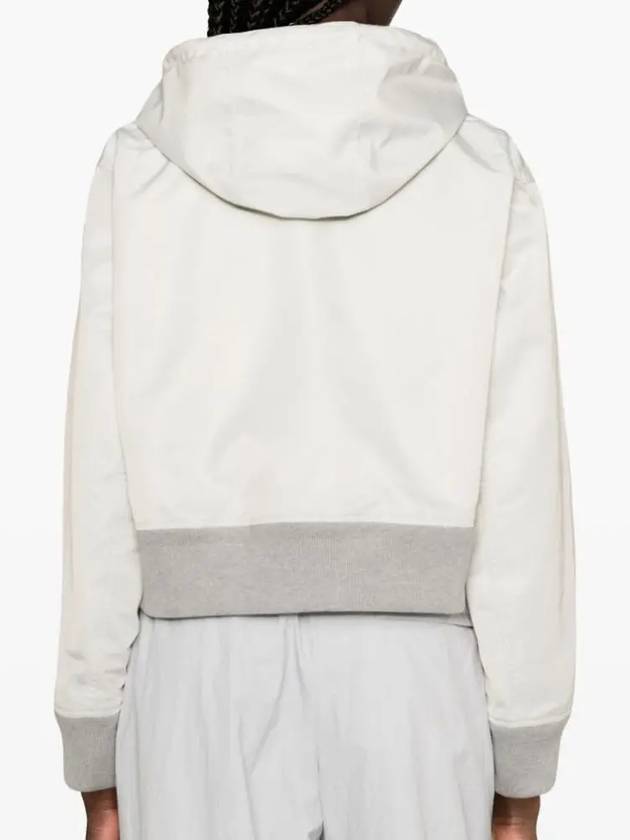 Briseo Satin Bomber Jacket Light Grey - MONCLER - BALAAN 5