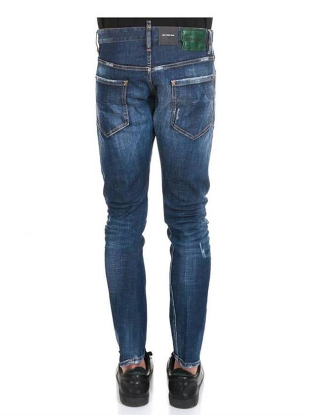 Men's Patch Sexy Skinny Jeans Blue - DSQUARED2 - BALAAN 5