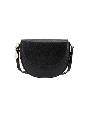 Frayme Grainy Medium Flap Shoulder Bag Black 271201 - STELLA MCCARTNEY - BALAAN 1