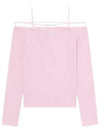 Women's Sierra Signature Long Sleeve T-Shirt Pink - JACQUEMUS - BALAAN 2