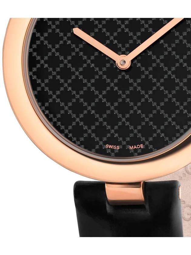 Women's Diamantissima Quartz Leather Watch Black - GUCCI - BALAAN 6