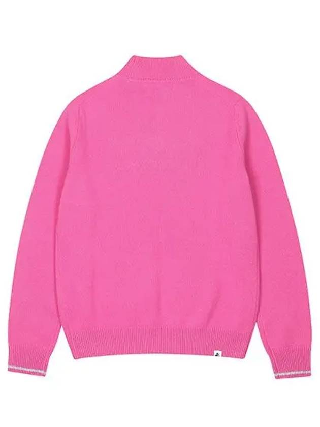 Women s Hotfix Logo High Neck Sweater 2634LXKW PINK - BLACK&WHITE - BALAAN 3