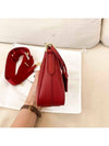 Triangle Logo Saffiano Mini Shoulder Bag Red - PRADA - BALAAN 4