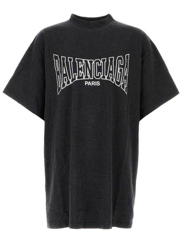 Logo Print Short Sleeve T-Shirt Black - BALENCIAGA - BALAAN 2