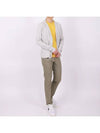 Gray notched cardigan linen blend jacket KA110 - IKALOOOK - BALAAN 7