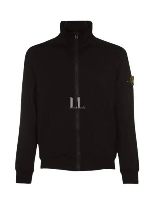 Compass Badge Regular Fit Cotton Track Jacket Black - STONE ISLAND - BALAAN 2