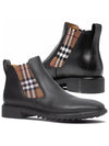 Men's Vintage Check Panel Chelsea Boots Black - BURBERRY - BALAAN 2