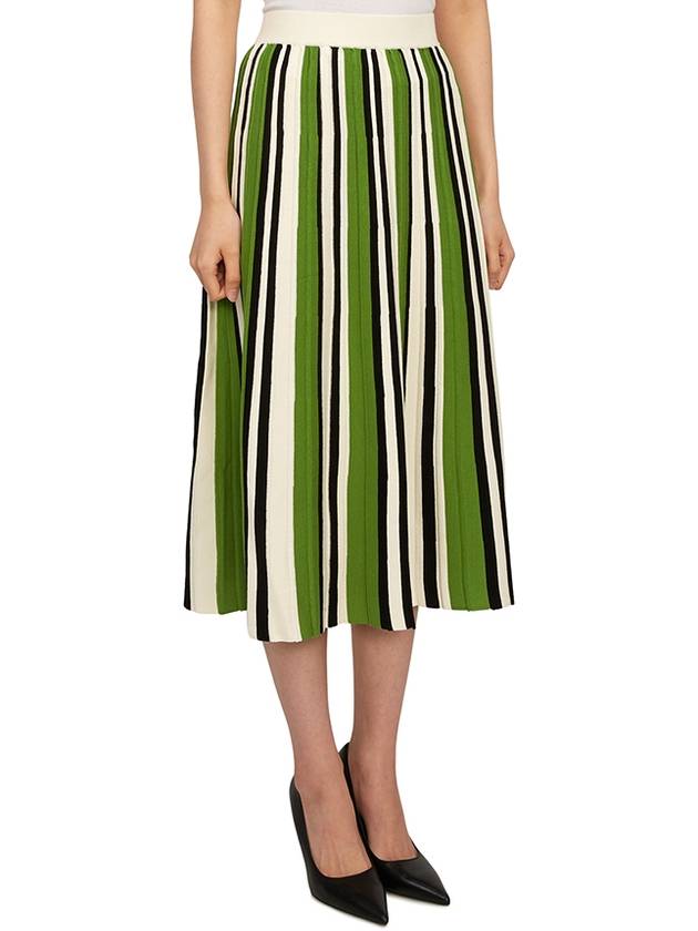 Editta Long Pleated Skirt Green - MAX MARA - BALAAN 4